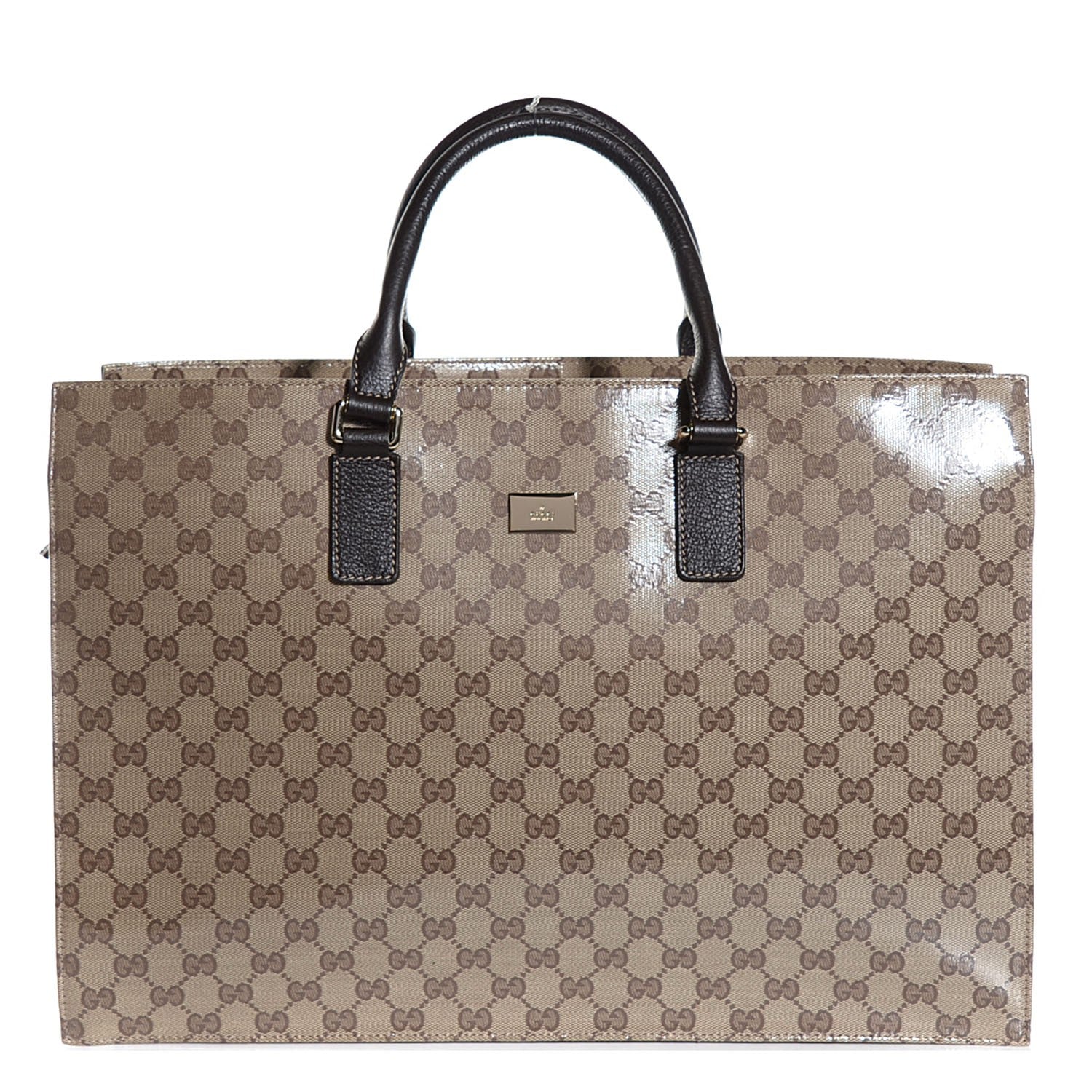 Gucci Crystal Monogram Large Tote Brown 1 of 10
