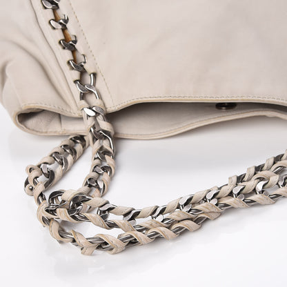 Chanel Calfskin Large East West Modern Chain Tote White 18 of 21