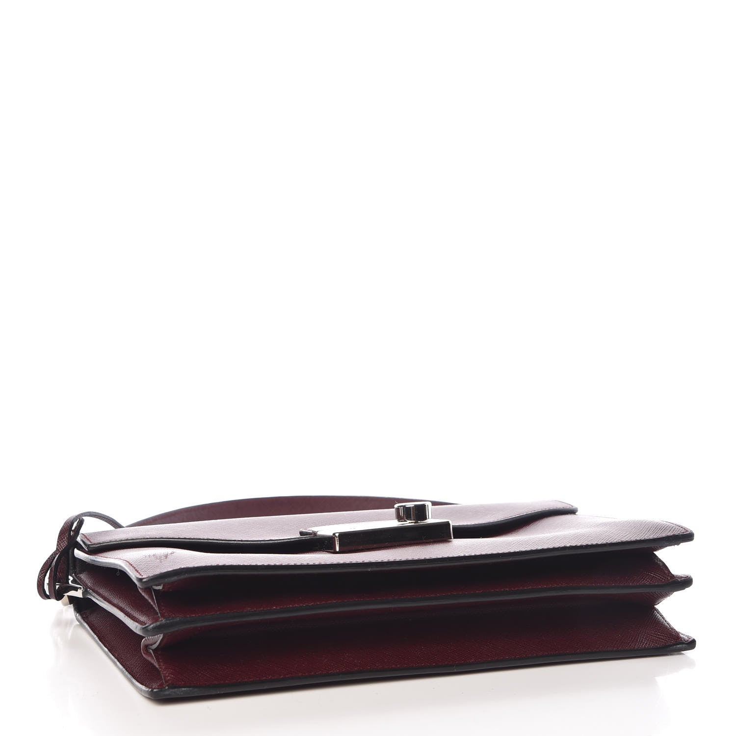Prada Saffiano Lux Sound Shoulder Bag Granato 4 of 9