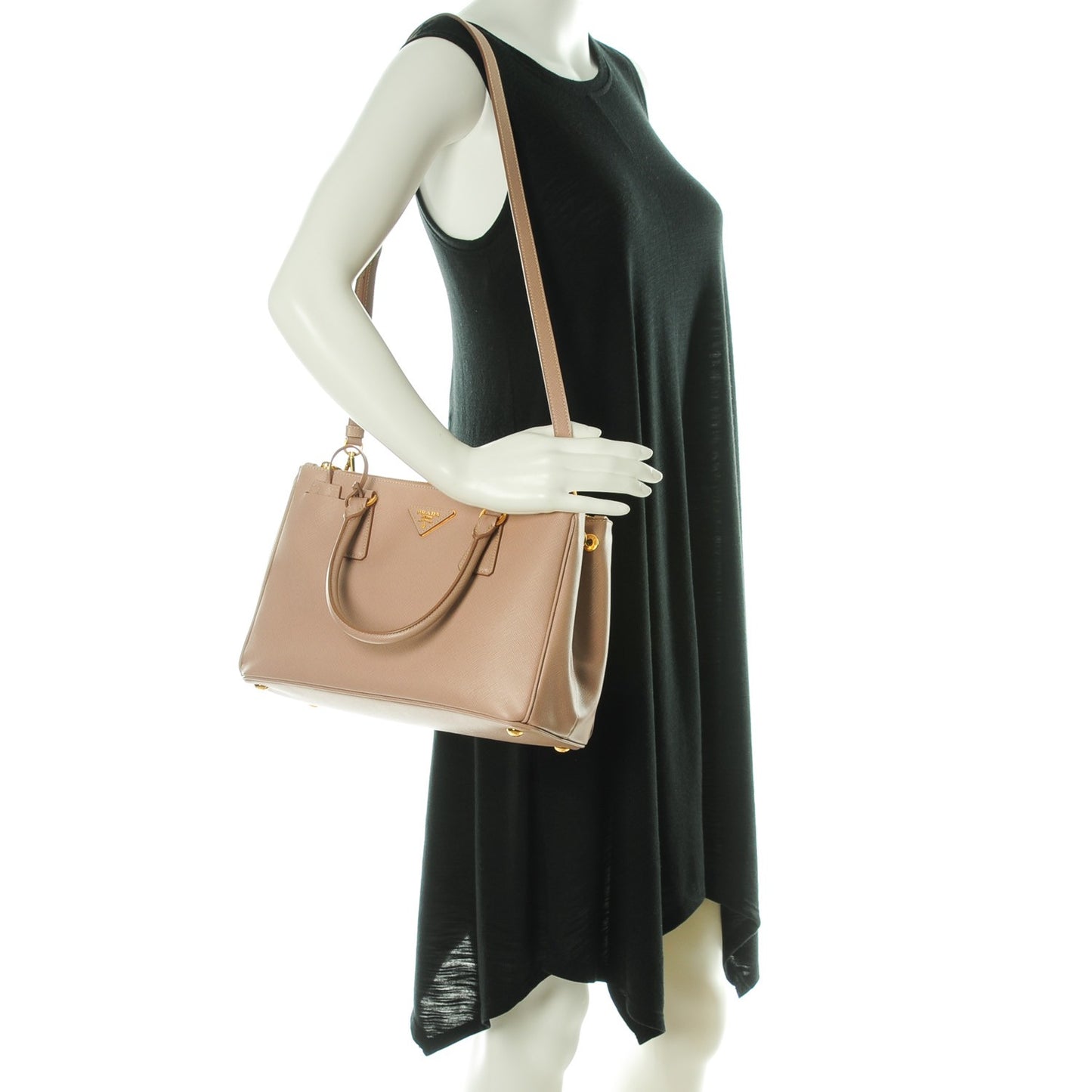 Saffiano Small Galleria Double Zip Tote Cammeo