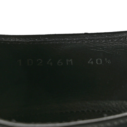 Prada Spazzolato Metal Triangle Logo 50mm Loafers 40.5 Black 6 of 9