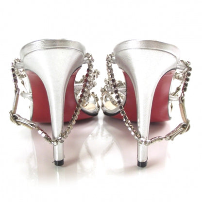 Christian Louboutin Crystal Sandals 39.5 Silver 3 of 9