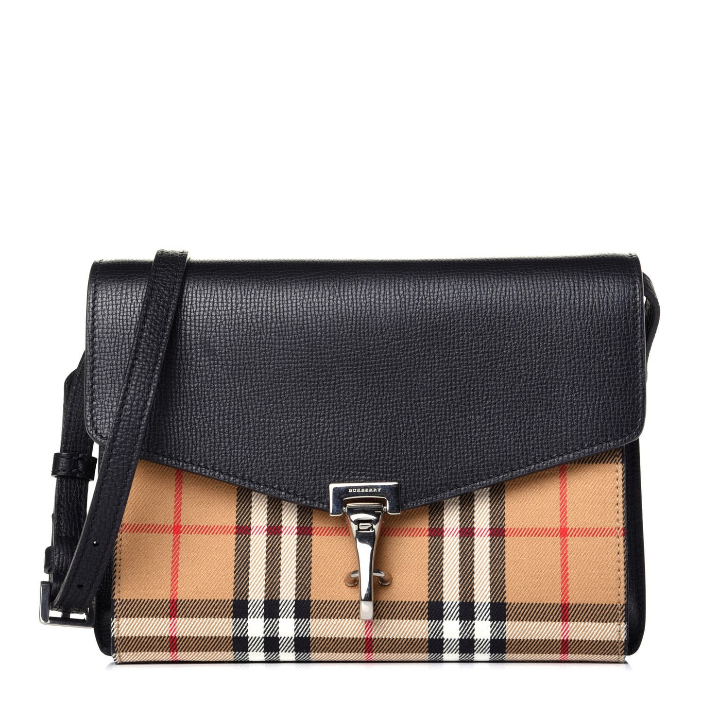 Derby Calfskin Vintage Check Small Macken Crossbody Bag Black