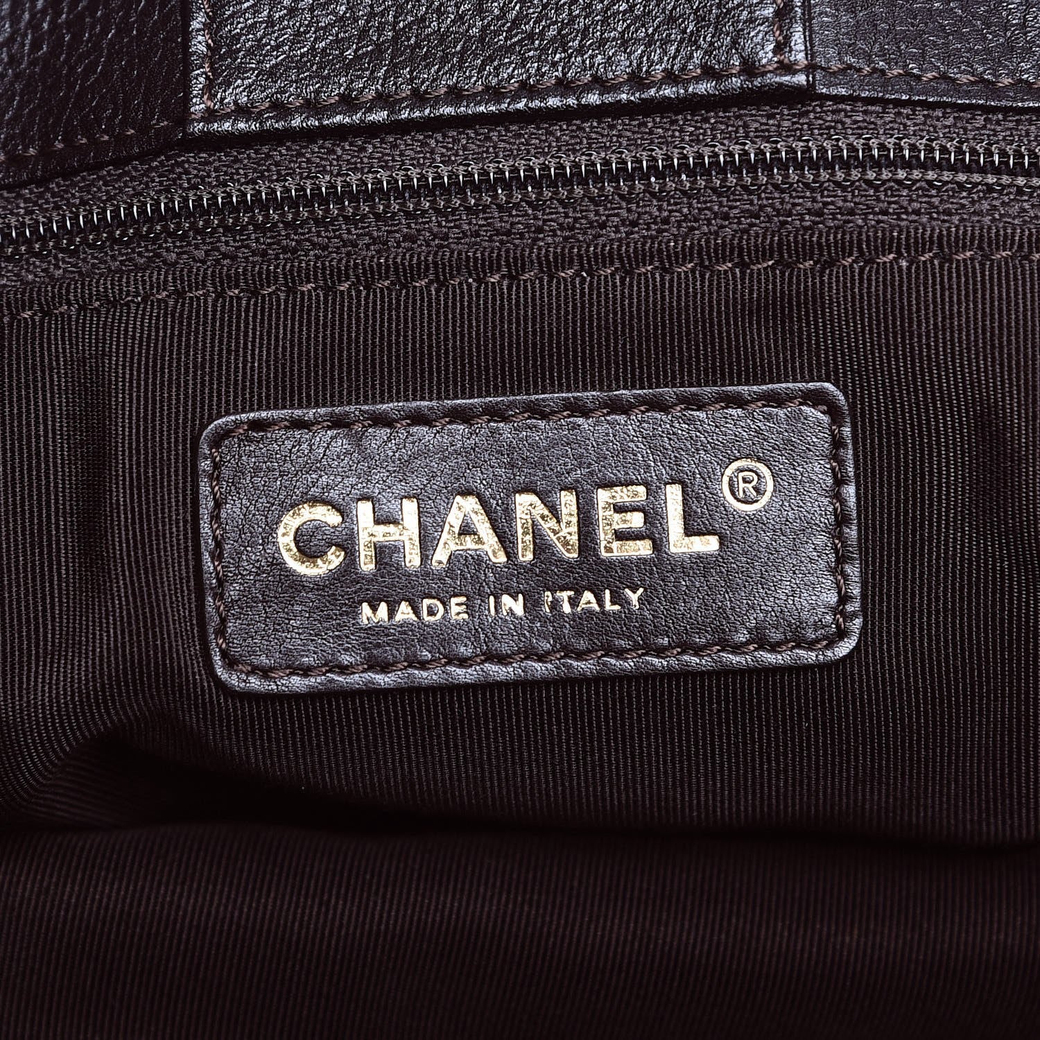 Chanel Calfskin Cerf Executive Shopper Tote Dark Brown 7 of 8