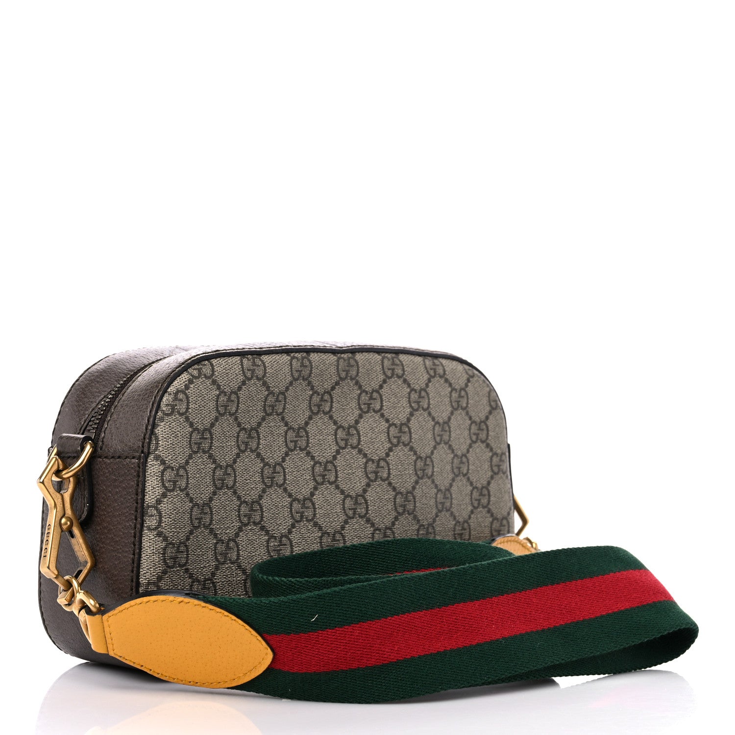 Gucci GG Supreme Monogram Web Neo Vintage Shoulder Bag Beige New Acero Crop 2 of 10