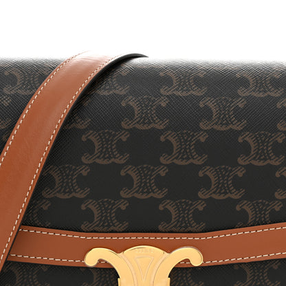 Celine Calfskin Triomphe Canvas Teen Triomphe Bag Tan 8 of 10