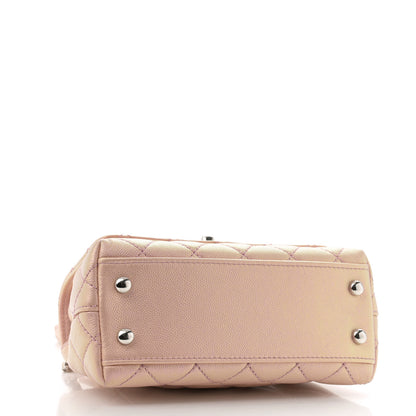 Chanel Iridescent Caviar Quilted Extra Mini Coco Handle Flap Light Pink 4 of 11