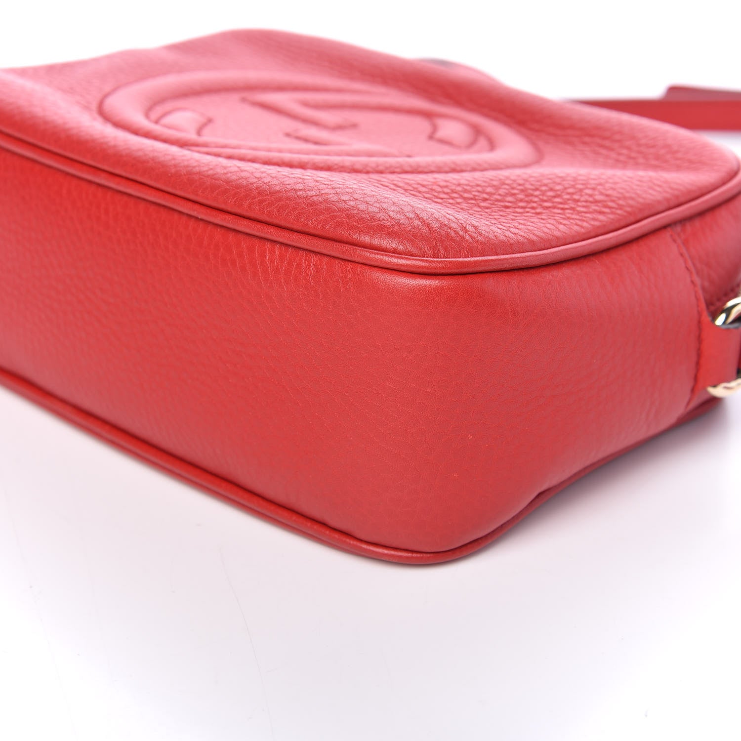 Gucci Pebbled Calfskin Small Soho Disco Bag Tabasco Red 9 of 9