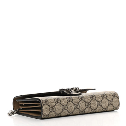 Gucci GG Supreme Monogram Mini Dionysus Chain Wallet Beige Taupe 4 of 10
