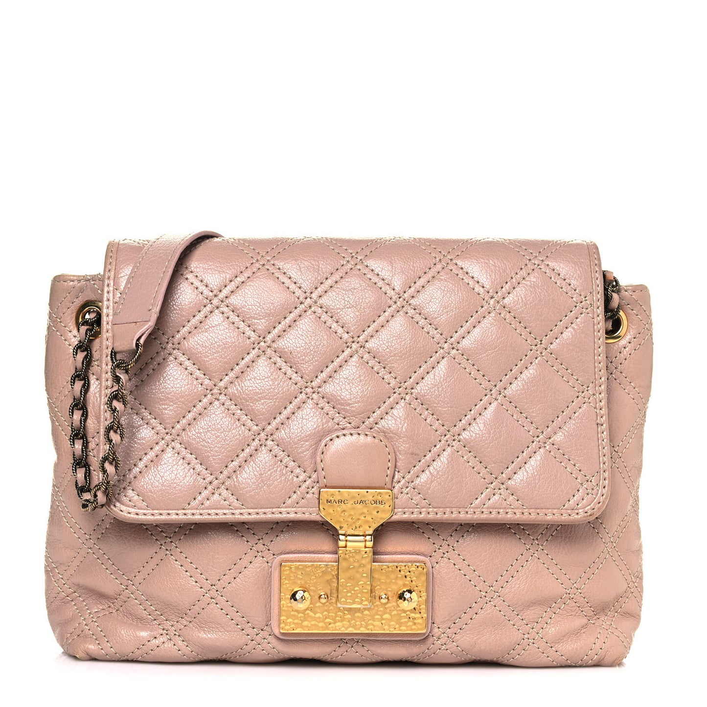 Lacquered Lambskin Baroque The Large Single Flap Blush