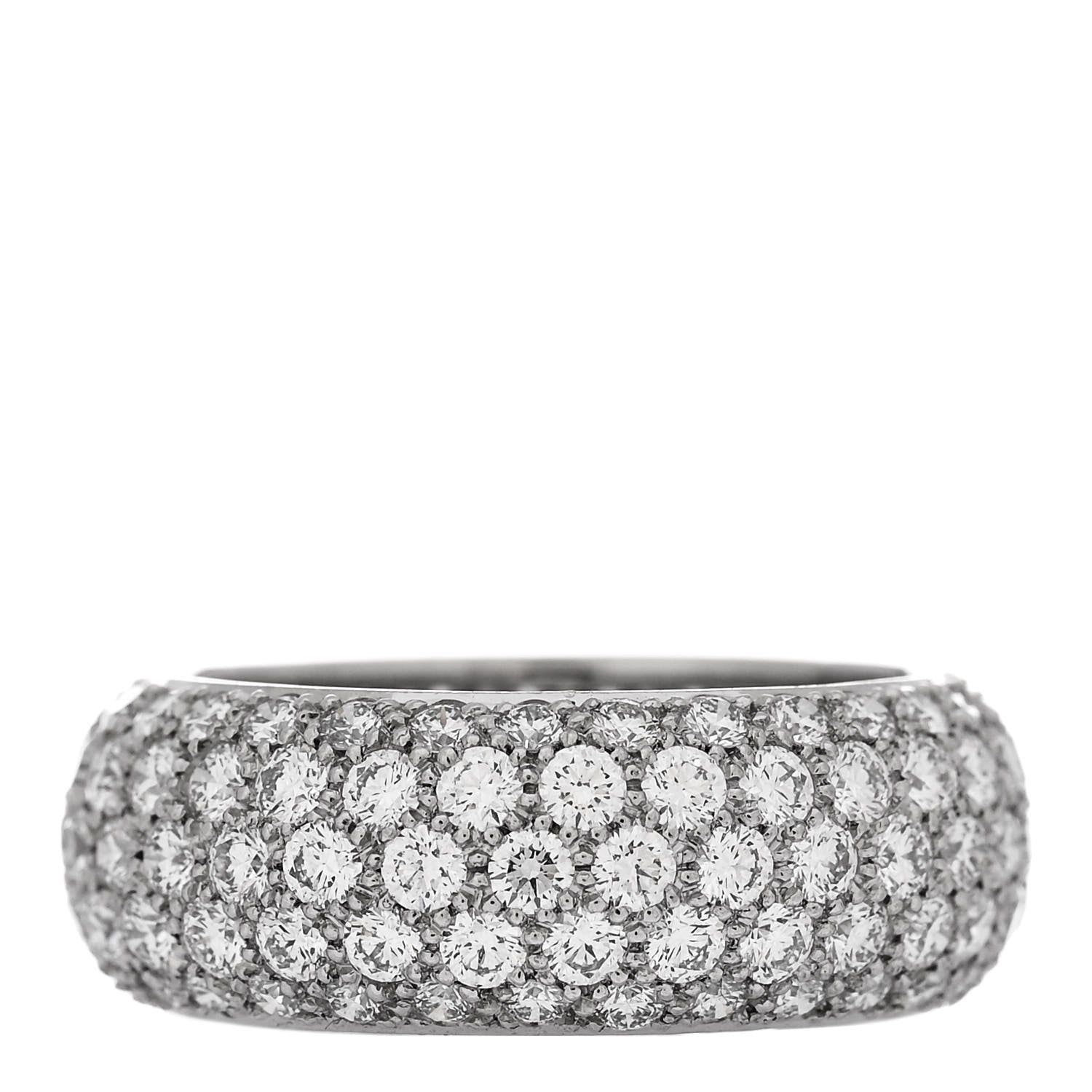 Tiffany Platinum Diamond Wide Soleste Band Ring 53 6.5 1 of 5