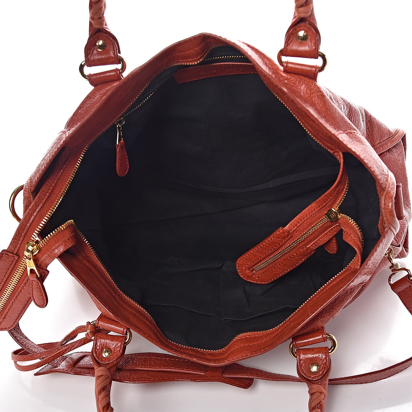 Agneau Giant 12 Gold Hardware City Rouge Ambre