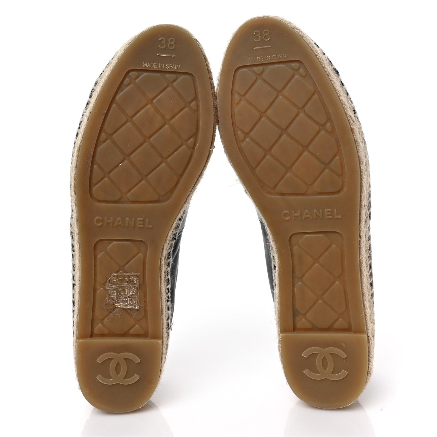 Lambskin CC Espadrilles 38 Black