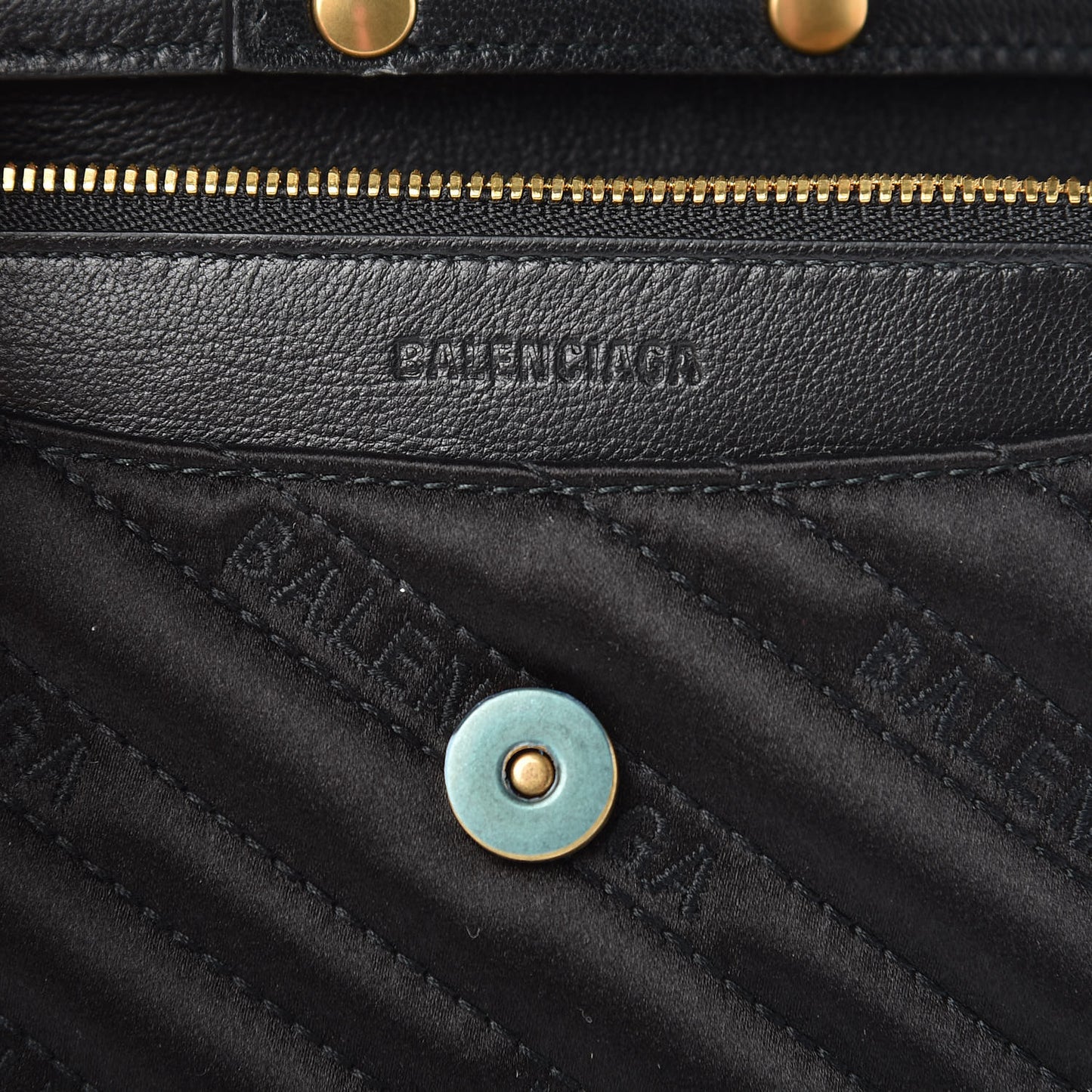 Satin Jacquard Logo Matelasse BB Wallet On Chain Black