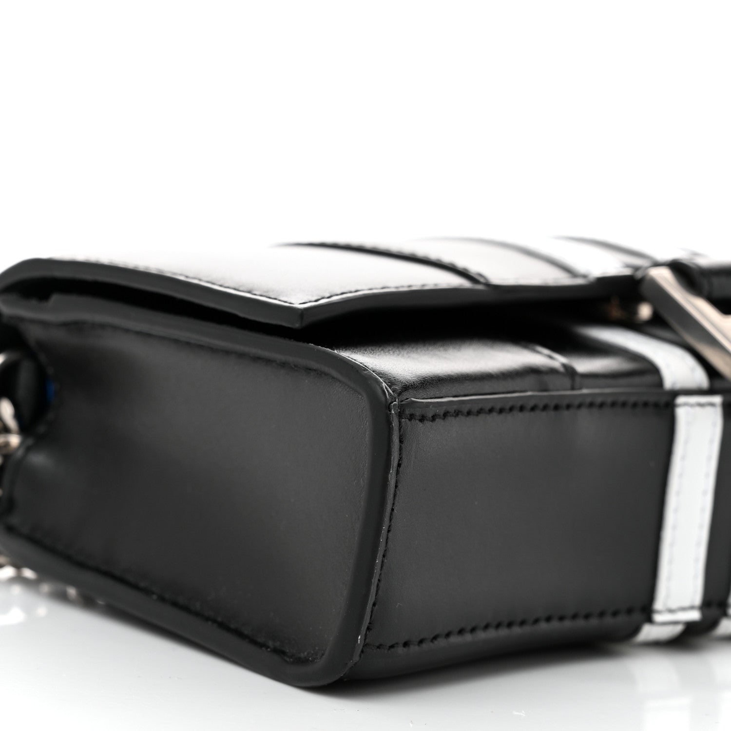 Balenciaga X ADIDAS Box Calfskin Hourglass Chain Bag Black 8 of 9