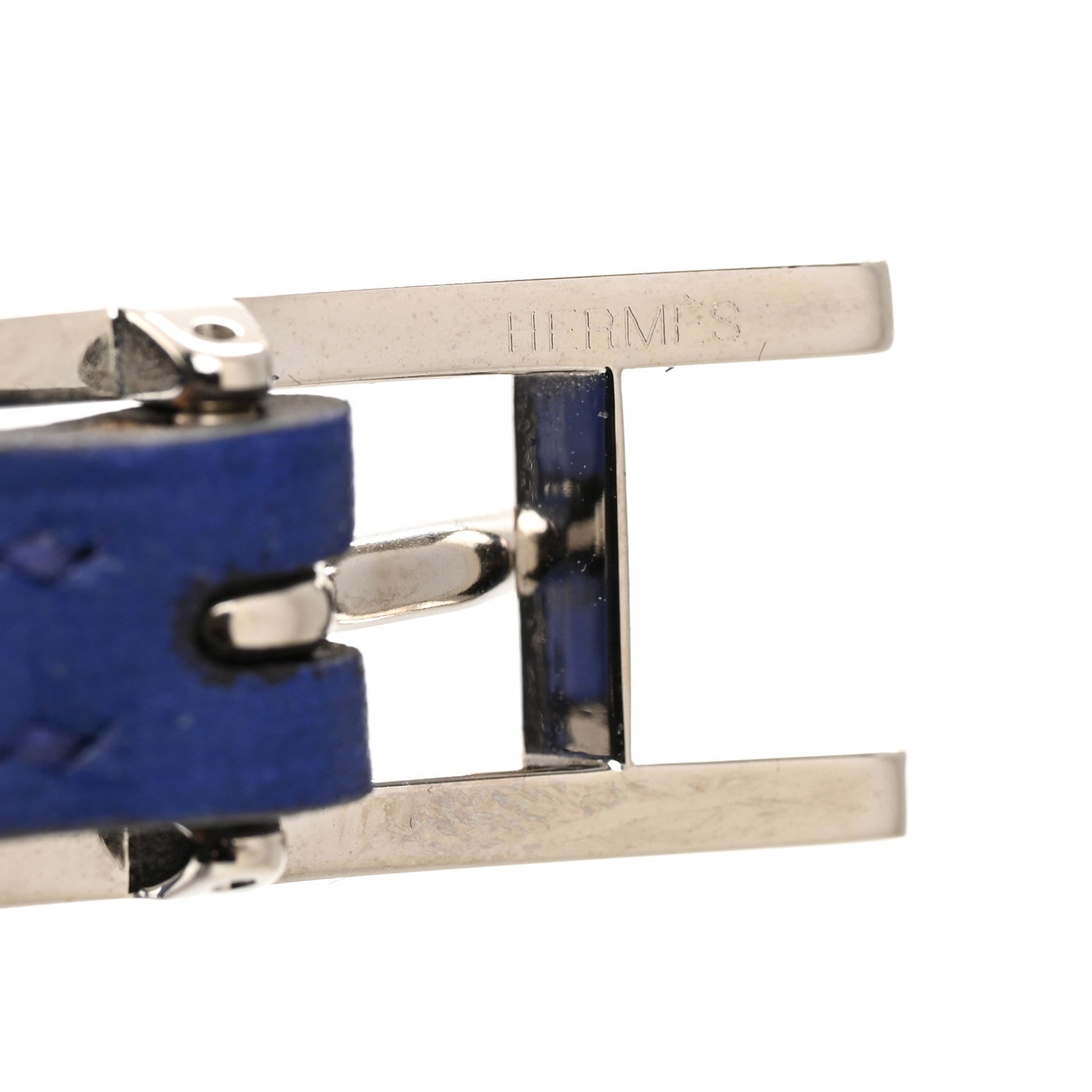 Hermes Swift 3MM Hapi Triple Tour Wrap Bracelet S Bleu Electrique Gold 7 of 10