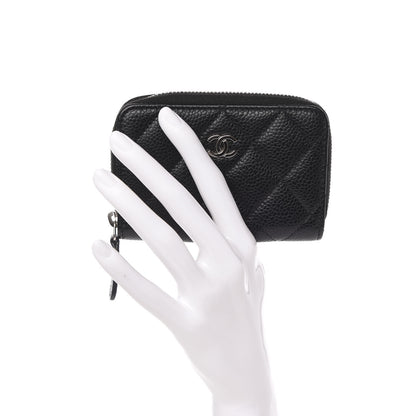 Chanel Caviar Quilted Zip Coin Purse Black 2 of 8