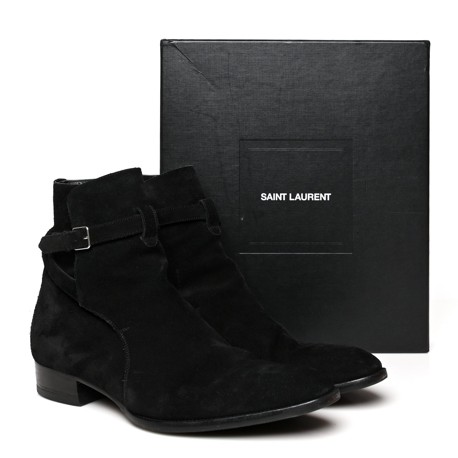 Saint Laurent Jodhpur Suede Mens Wyatt 30 Boots 46 Black 9 of 9