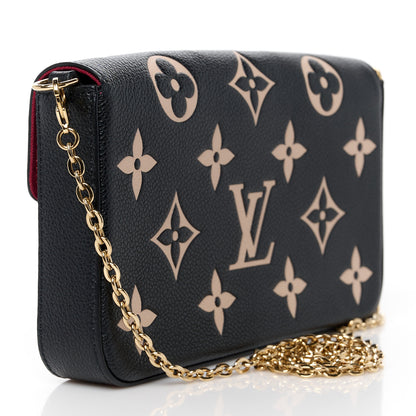 Louis Vuitton Empreinte Monogram Giant Felicie Pochette Black Beige 4 of 14