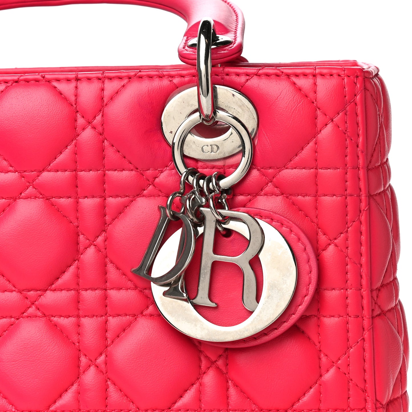 Lambskin Cannage Medium Lady Dior Pink