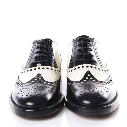 Christian Dior Calfskin Diorunit Oxford Flats 38.5 Black White 3 of 11