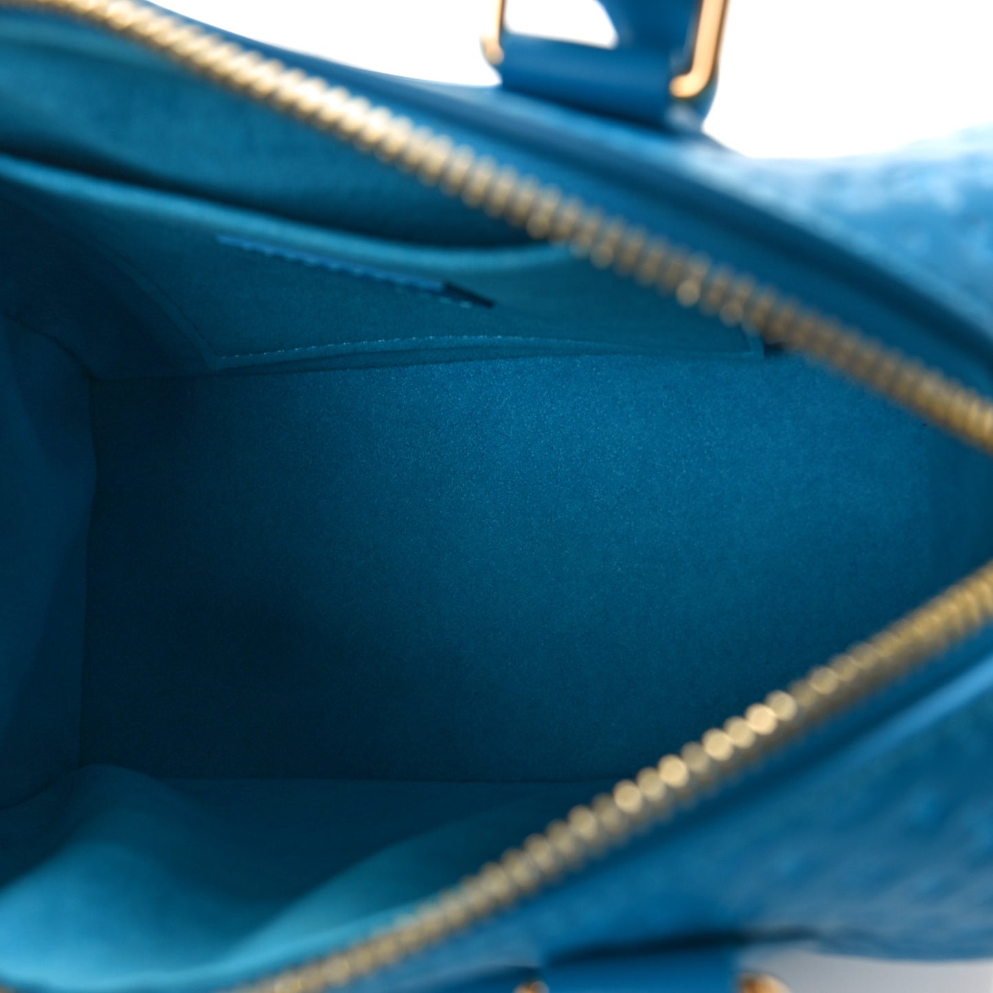 Calfskin Nanogram Embossed Speedy 20 Bleu