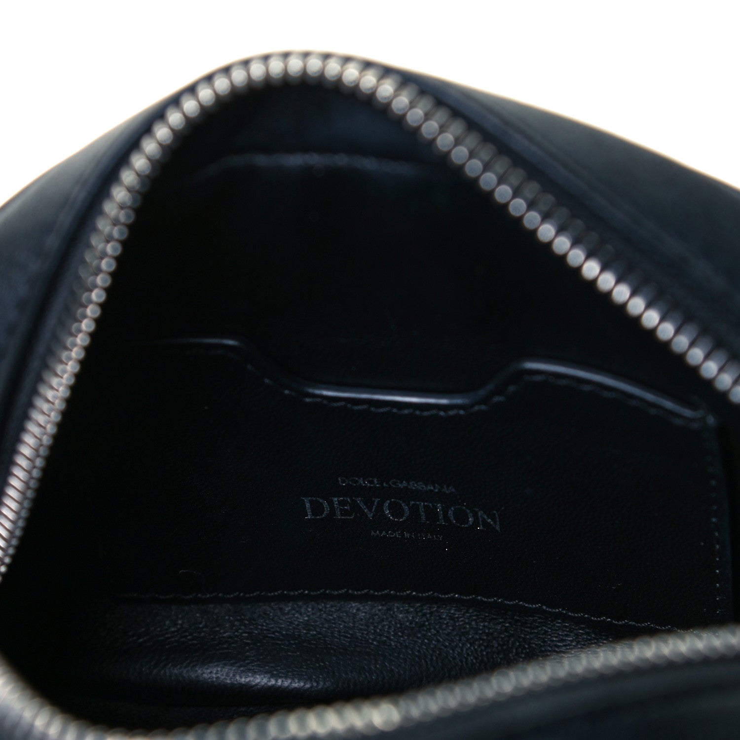 Dolce & Gabbana Smooth Calfskin Mini Devotion Camera Bag Black 7 of 9