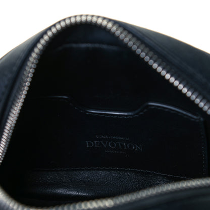 Dolce & Gabbana Smooth Calfskin Mini Devotion Camera Bag Black 7 of 9