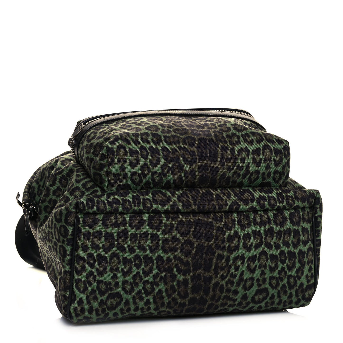 Printed Canvas Leopard Classic Hunting Backpack Green