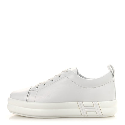 Hermes Calfskin Womens Happy Sneakers 38 White 1 of 12