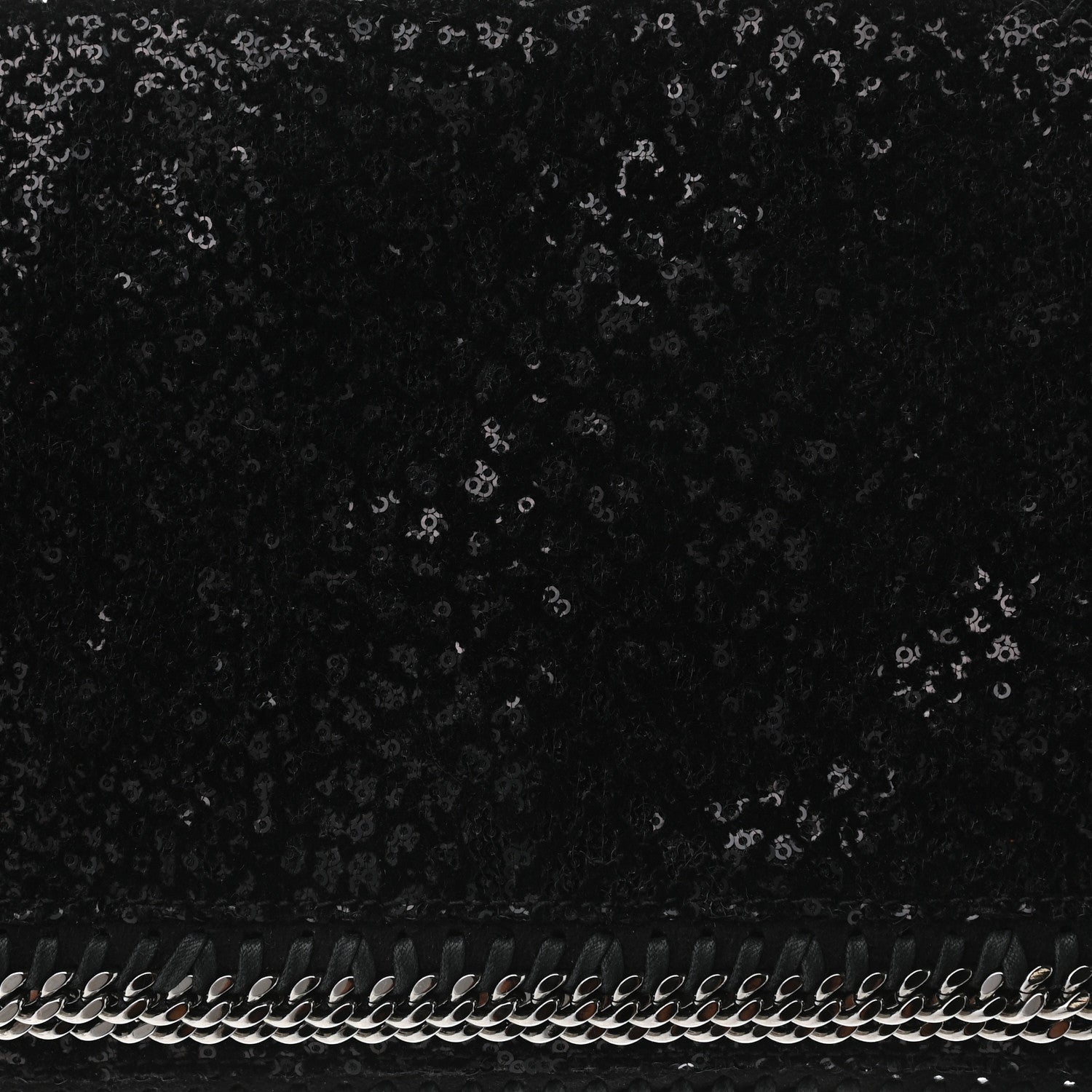 Stella McCartney Sequin Falabella Fold Over Clutch Black 10 of 12