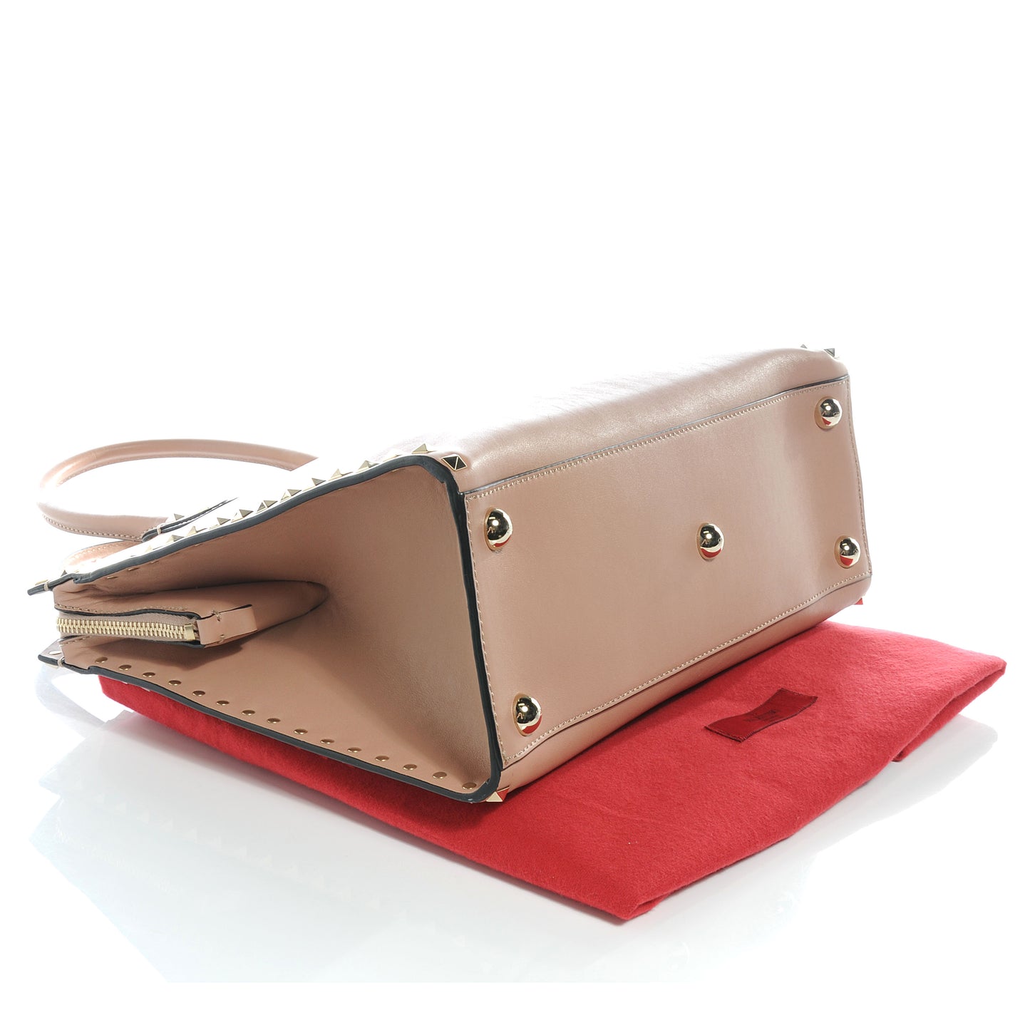 Vitello Rockstud Dome Shopper Soft Noisette