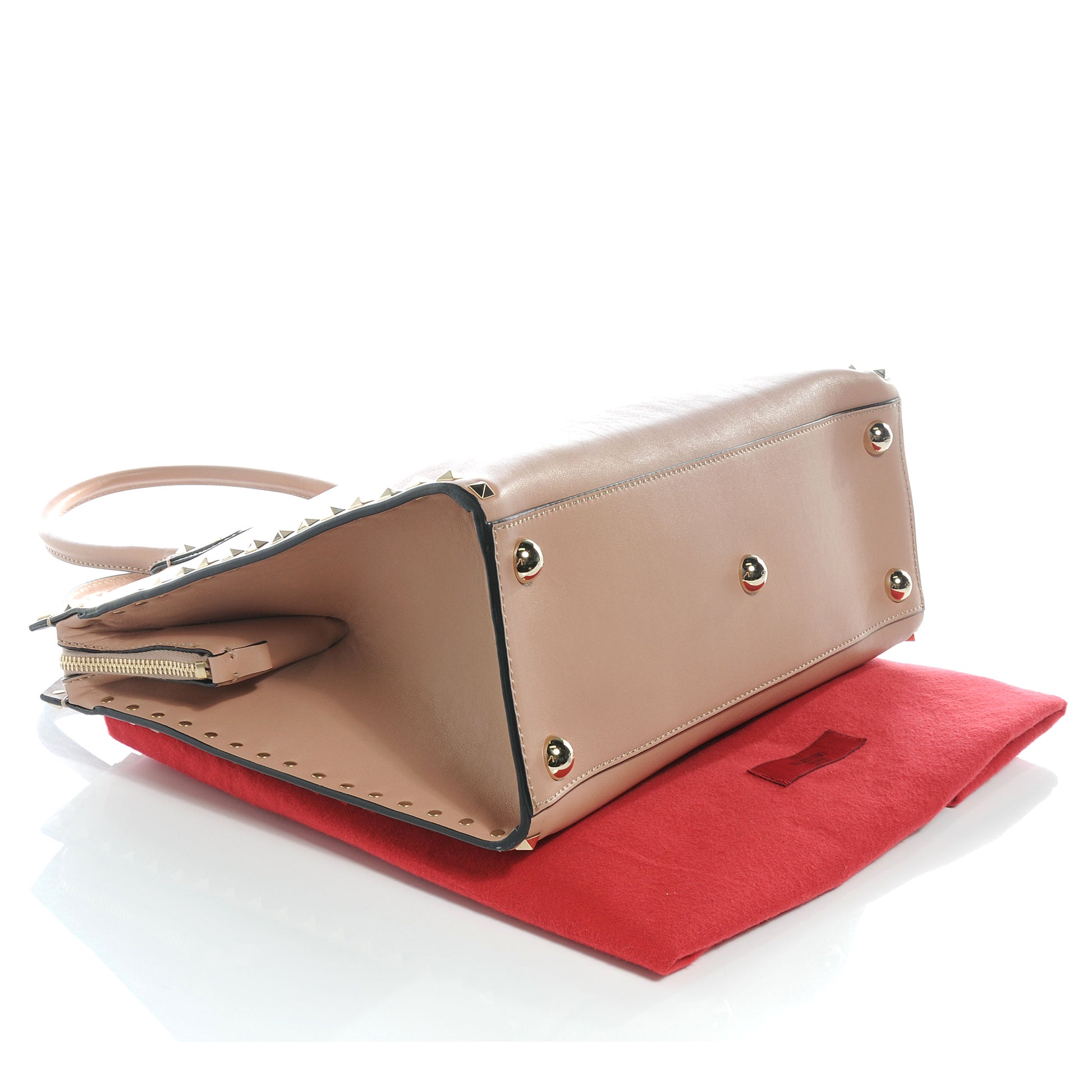 Valentino Garavani Vitello Rockstud Dome Shopper Soft Noisette 4 of 8