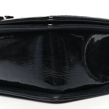 Chanel Patent Snakeskin Medium Boy Flap Black 9 of 9