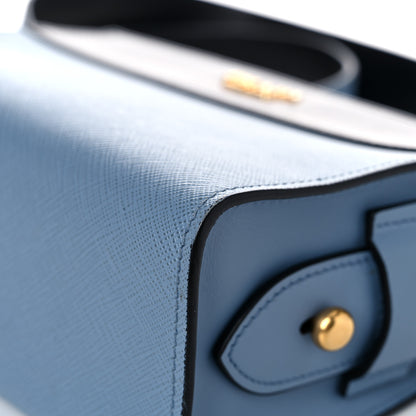 Prada Saffiano City Calfskin Esplanade Crossbody Bag Astrale Black 7 of 20