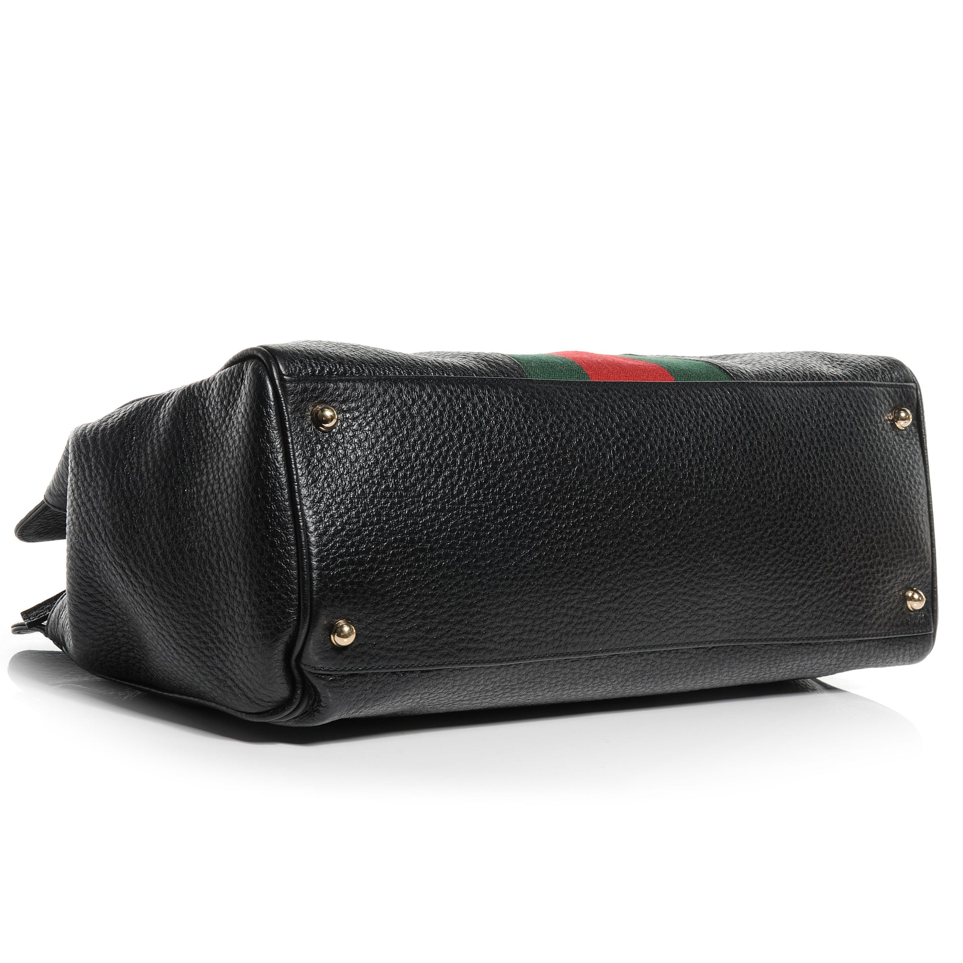 Gucci Leather Blondie Web Satchel Black 4 of 7