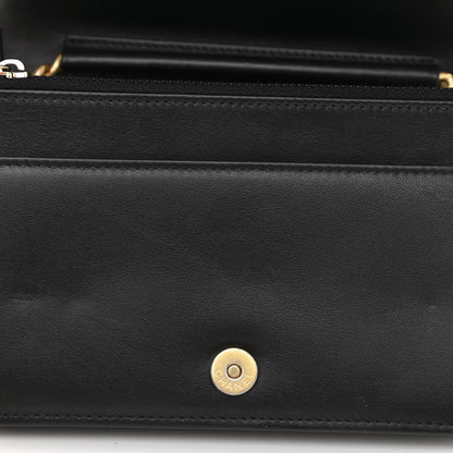 Chanel Caviar Quilted Boy Wallet On Chain WOC Black 12 of 13