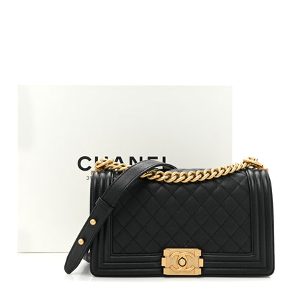 Chanel Caviar Quilted Medium Boy Flap Black 13 of 13