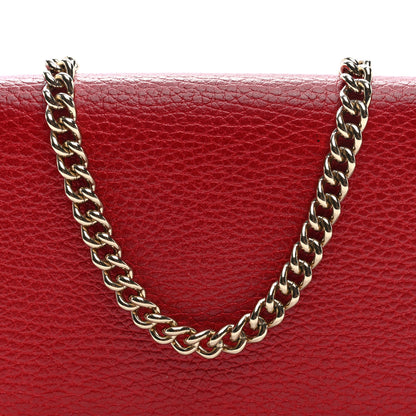Gucci Dollar Calfskin Medium Betty Chain Wallet Red 7 of 9