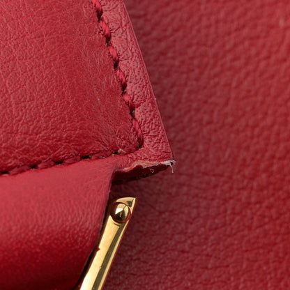 Saint Laurent Calfskin Baby Monogram Cabas Red 14 of 14