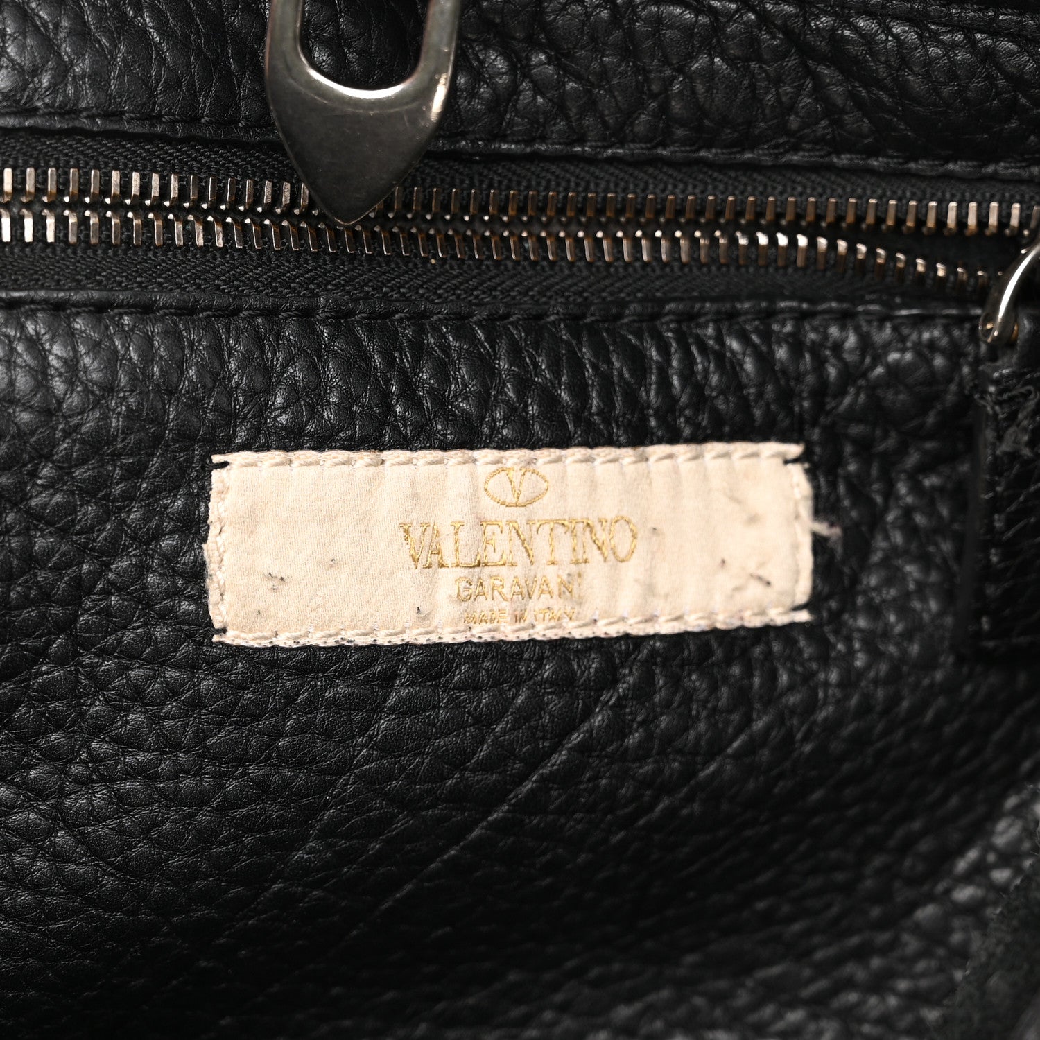 Valentino Garavani Pebbled Calfskin Tribal Small Guitar Strap Rockstud Rolling Flip-Lock Messenger Bag Black 6 of 10