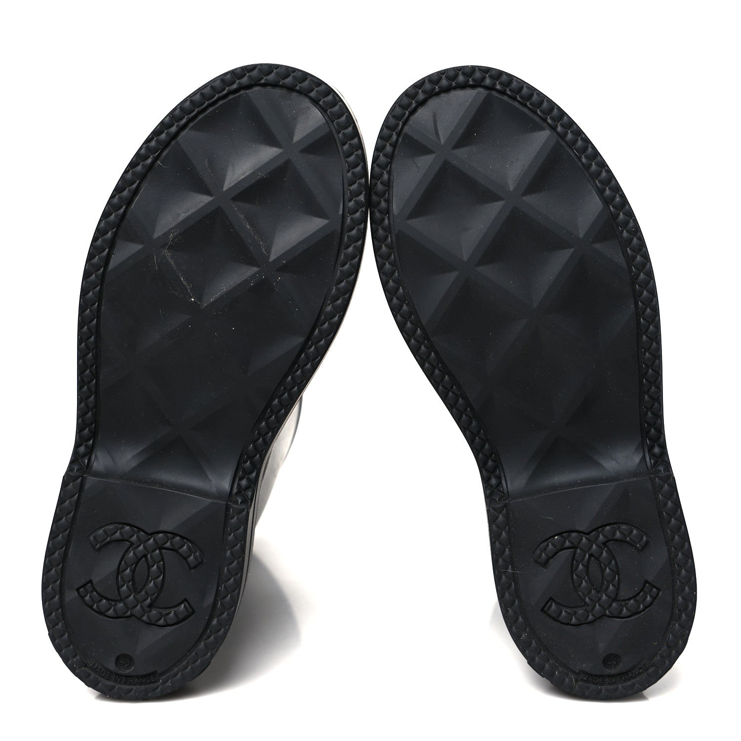 Chanel Caoutchouk CC High Boots 40 Black 6 of 9