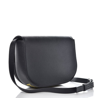 Balenciaga Signature Grained Calfskin Logo S Ville Day Bag Bleu Tempete Jaune 3 of 7