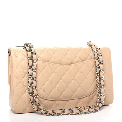 Chanel Caviar Quilted Medium Double Flap Beige 3 of 10