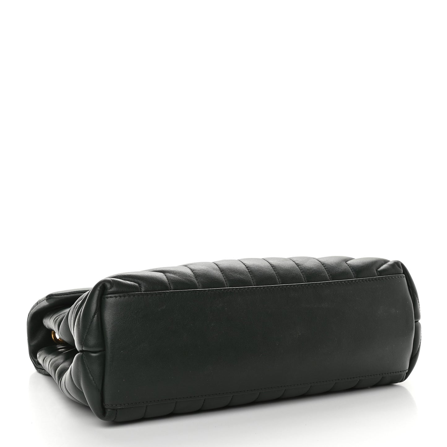 Calfskin Y Quilted Monogram Medium Loulou Chain Satchel Olive