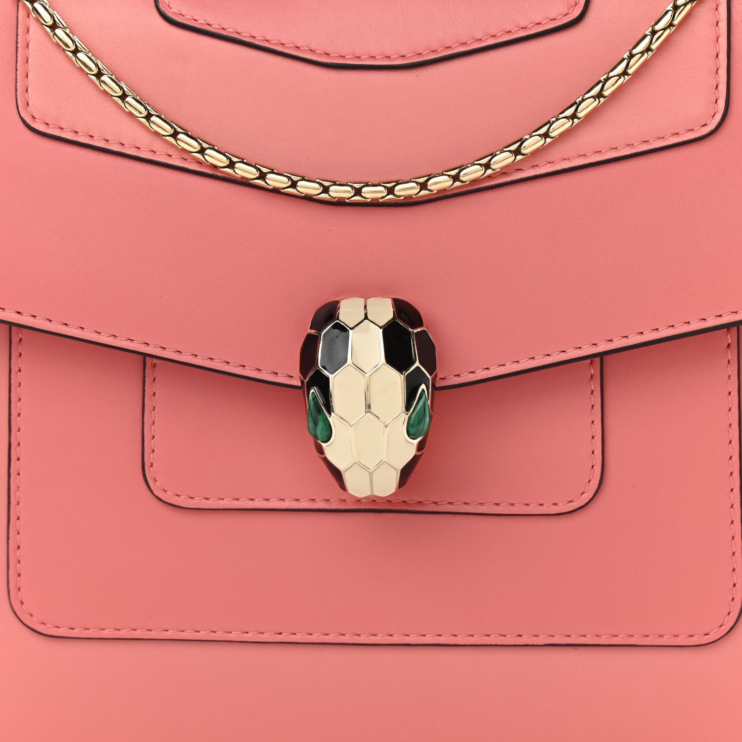 Bulgari Calfskin Serpenti Forever Crossbody Flamingo Quartz 10 of 18
