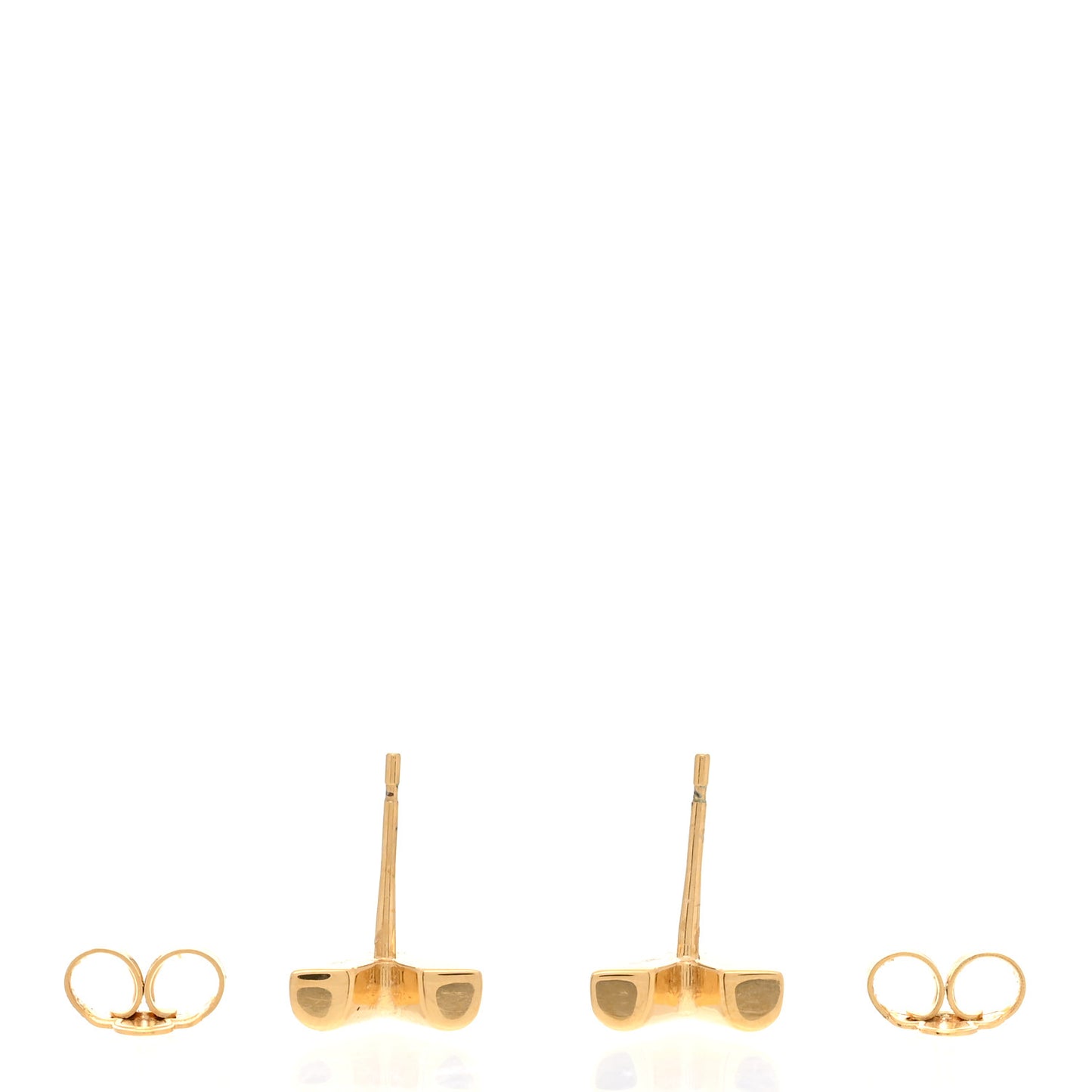 Brass Essential V Stud Earrings Gold