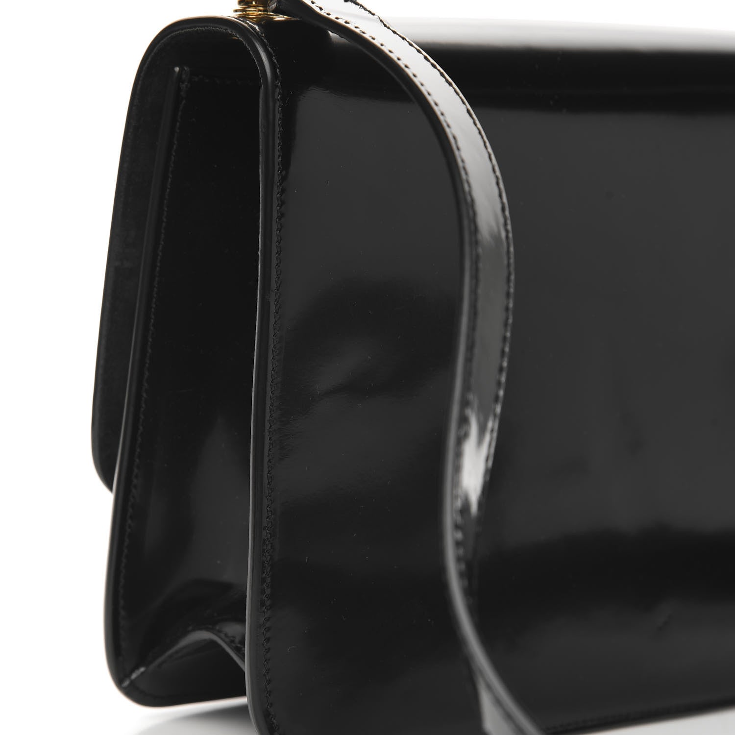 Saint Laurent Patent Calfskin Carre Satchel Black 7 of 10