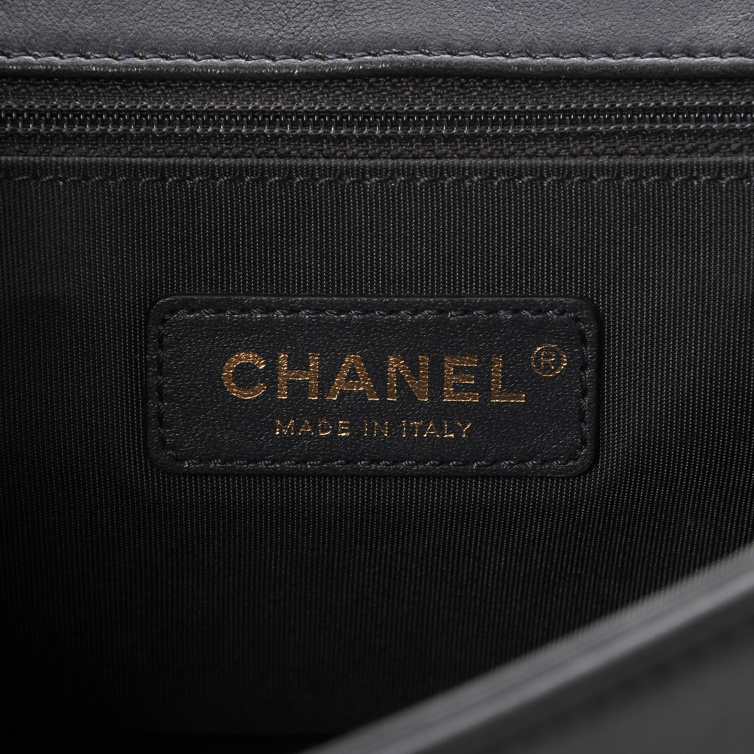 Chanel Sheepskin Chevron Stitched Chain Top Handle Flap Blue 6 of 7