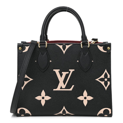 Louis Vuitton Empreinte Monogram Giant Onthego PM Black Beige 1 of 11